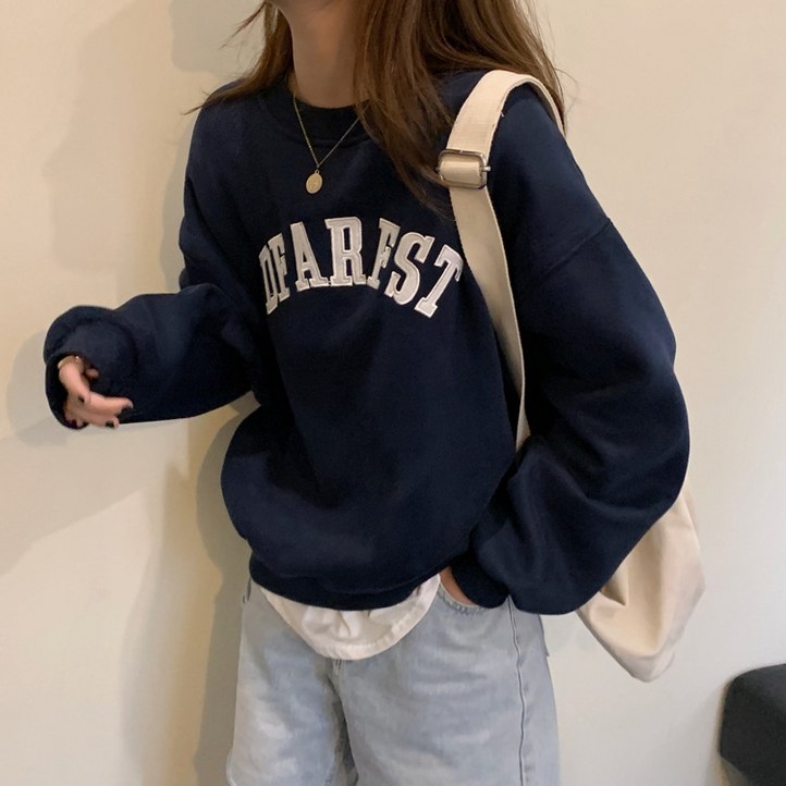 애띠앙 간절기 맨투맨티 6종 여성 오버핏 티셔츠