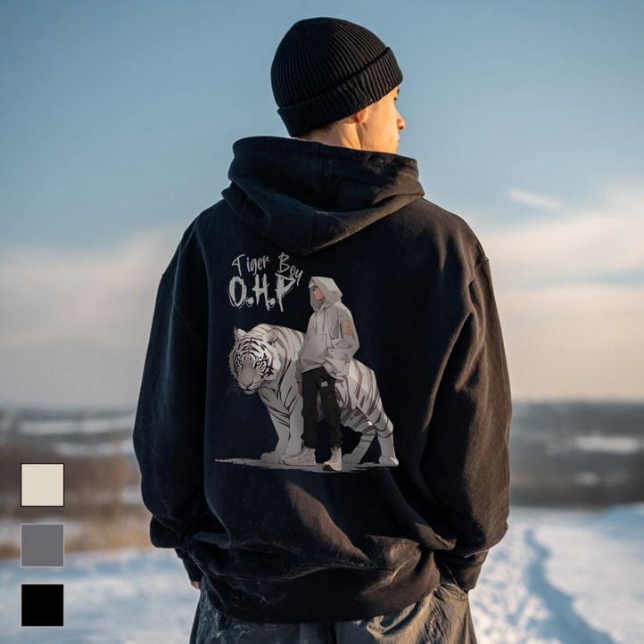 OHP 작품을 입는다 기모 후드집업 best4