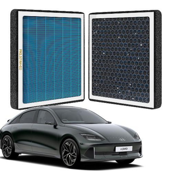 퓨어에어 아이오닉6 헤파 활성탄 듀얼 에어컨필터호환, 1개, PRE02