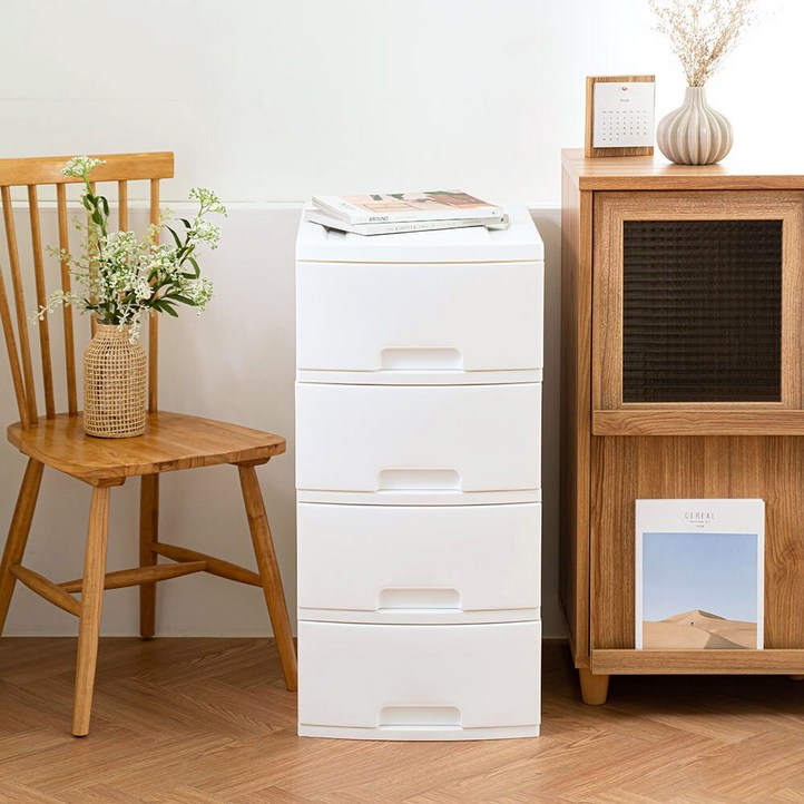 창신리빙 블랑 서랍장 40cm 4단, 4단, 화이트