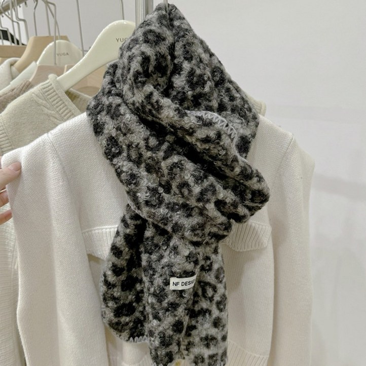 다이나토리 뽀글이 호피 머플러 3colors