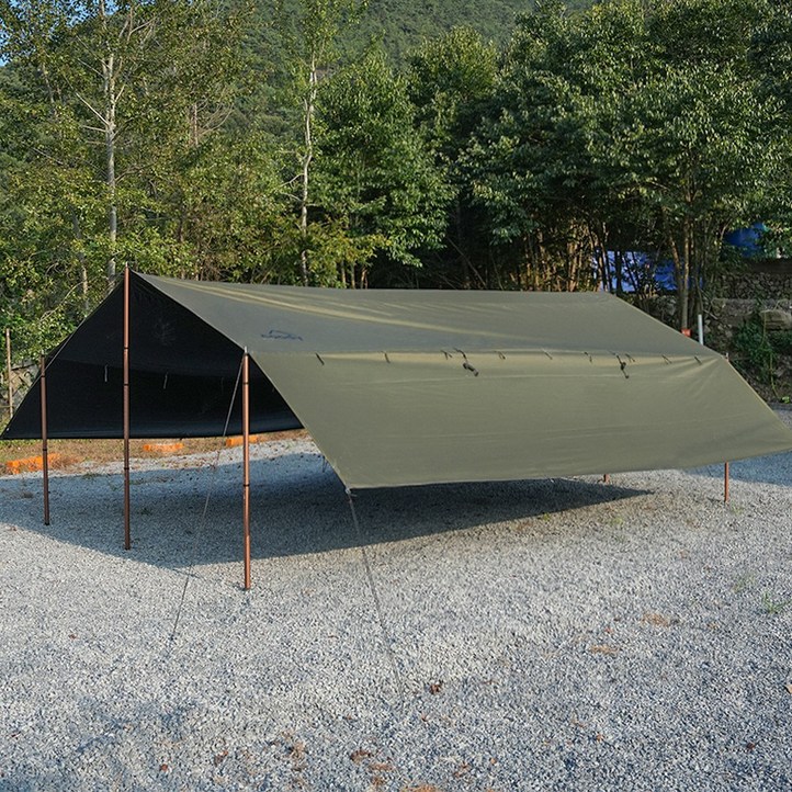 쿠디 블랙코팅 타프 특대형 6.25x6.5m, 카키