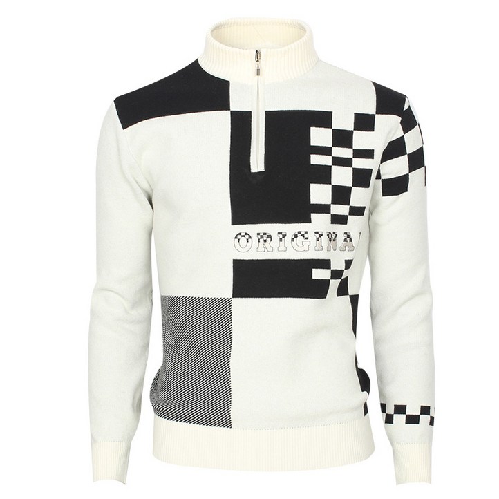 업그레이드 클래식 골프웨어그렌에코 ges23101 남성 쟈가드 오리지널 반집업 니트안감X도톰하고 포근한