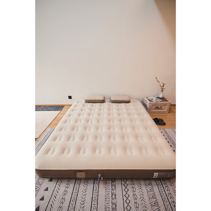 네이처하이크 신형 에어매트 25cm 3인용 자충매트 에어침대 NH 펌프 내장형