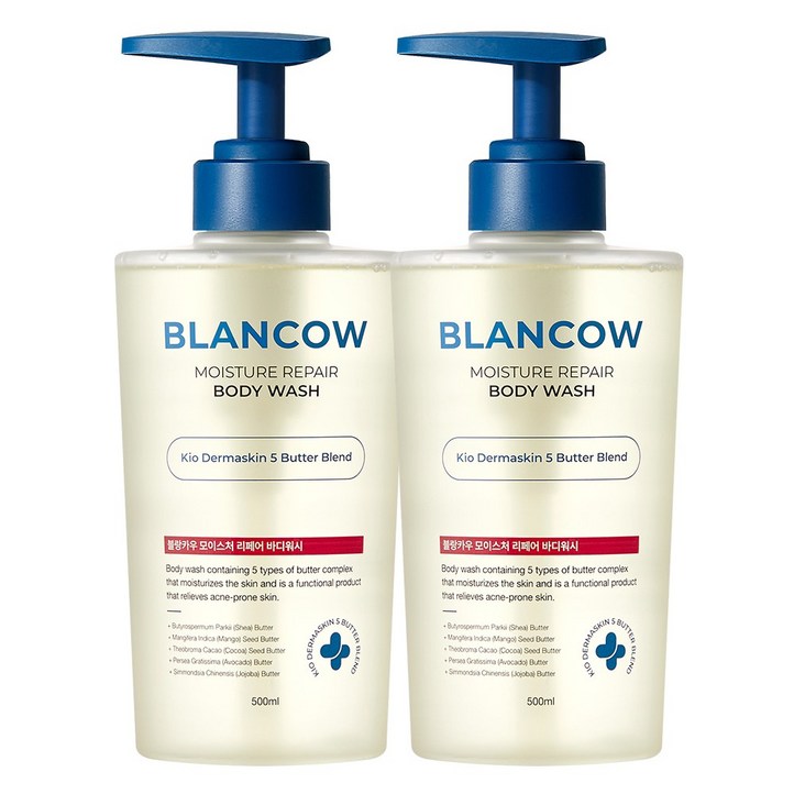 국내 유일 1회사용 피지 47개선 BHA 여드름기능성 바디워시 모공각화증 각질개선 문제성피부 즉각보습, 2개, 500ml