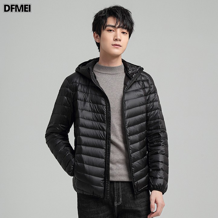 DFMEI 남자 후드 숏 추동 경량 패딩 화이트 오리털 스포티 캐주얼 빅사이즈 패션 코트 DFMEI 남자 후드 숏 추동 경량 패딩 화이트 오리털 스포티 캐주얼 빅사이즈 패션 코트