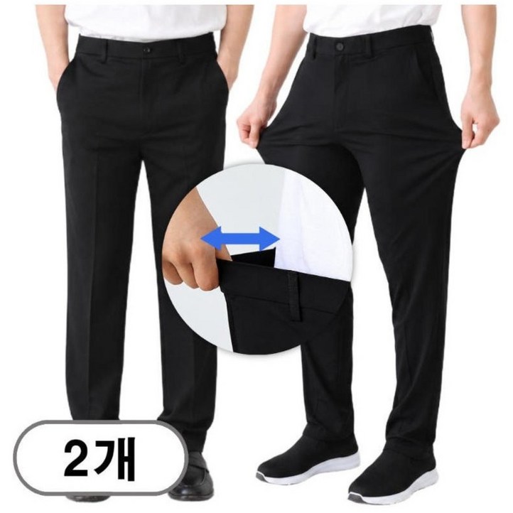 차쿠 11 남성 정장바지 기지바지 직장인 바지 고탄력 슬랙스 허리밴딩 스판바지 중년 빅사이즈 봄 여름 가을 겨울