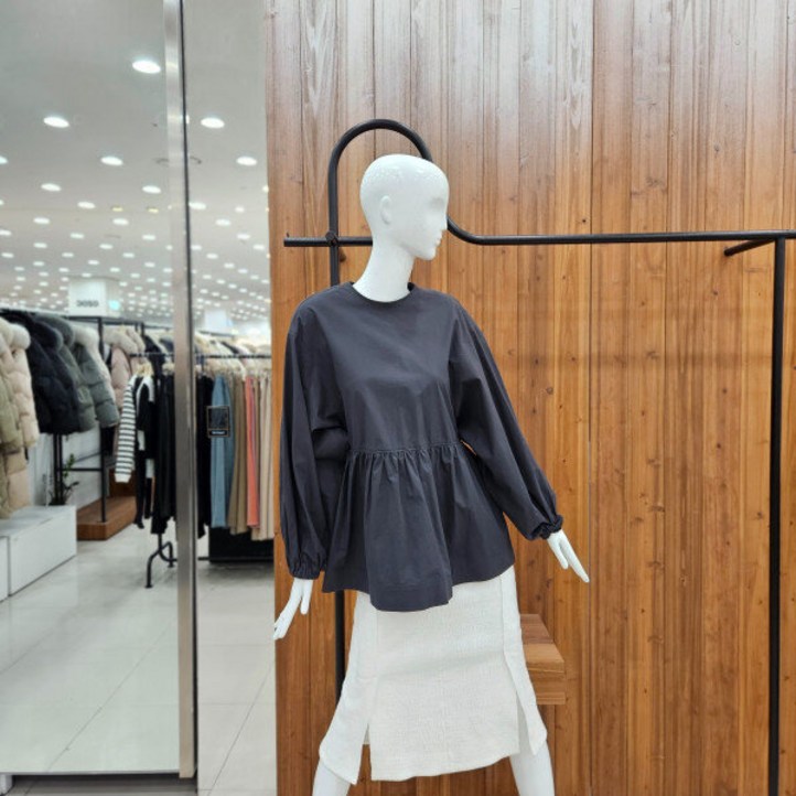 지컷 지컷 백 리본 볼륨 블라우스 722416000173DJ