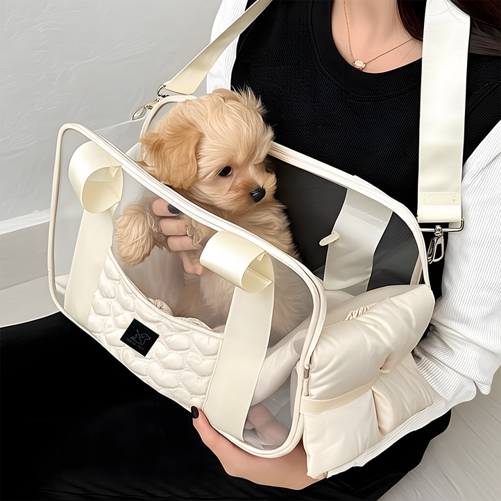 조하펫 반려동물 편안한 시원한 소형 이동가방, 1개, 화이트