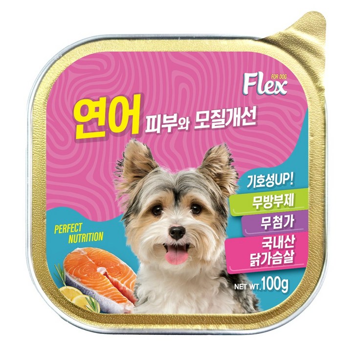 칼마 플렉스 강아지 캔 100g x 20개 연어맛 전연령 습식간식용 주식캔, 20개, 100g, 연어맛