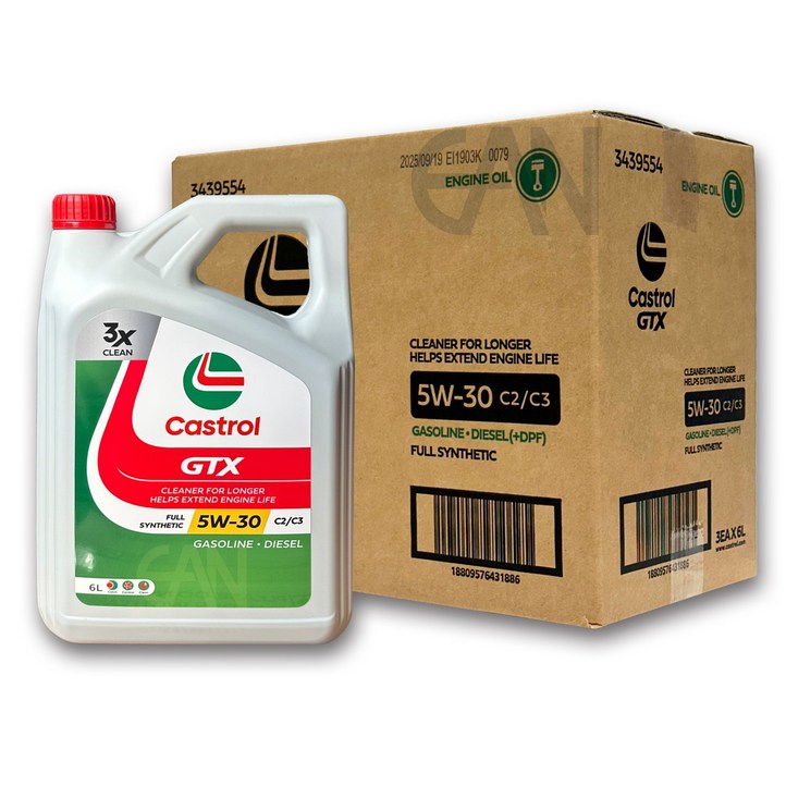 CASTROL 캐스트롤 GTX 5W30 C2C3 6L 겸용 엔진오일