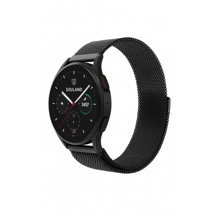 소울랜드 갤럭시워치 호환 마그네틱 스트랩, 블랙, 1개