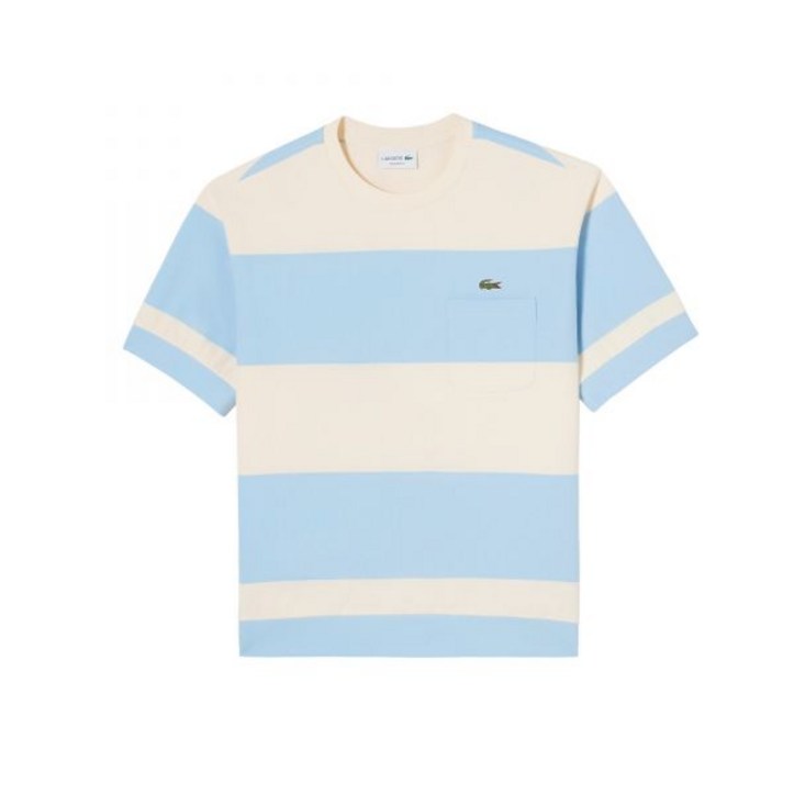 라코스테 LACOSTE 오버핏 밀라노 컬러블록 티셔츠TH453E53G 386525