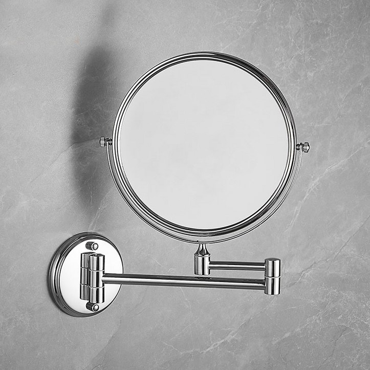욕실 화장실 호텔 면도경 접이식 확대 양면 스텐 원형 거울