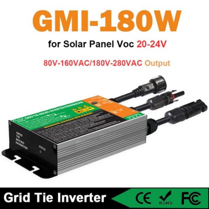 MPPT 태양광 PV 그리드 타이 마이크로 인버터 GMI 시리즈 입력 DC10.830V 출력 110V240V 65 온 120W 150W 180W