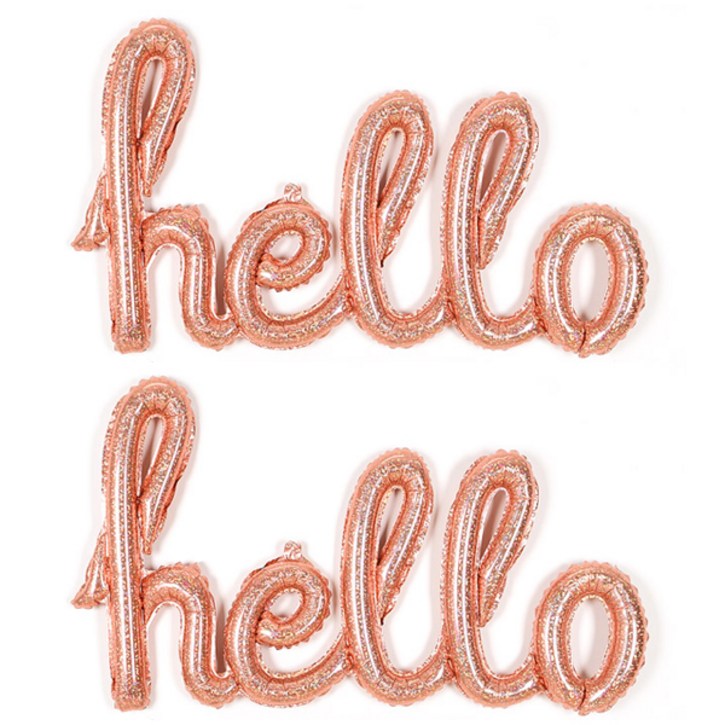 이니셜 은박풍선 hello