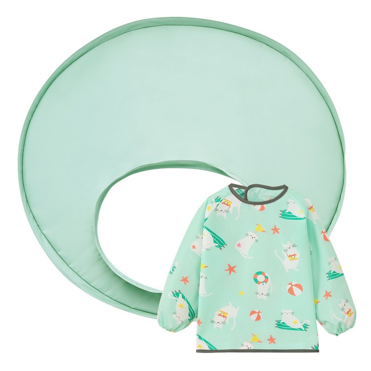 더마더 자기주도 이유식 긴팔 턱받이  매트