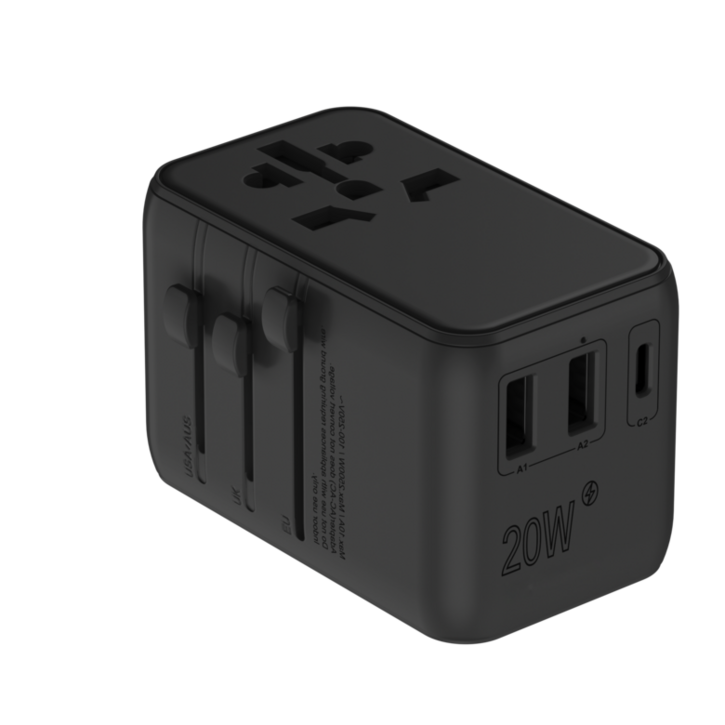 바우아토 릴타입 케이블 일체형 31포트 고속 충전 해외 여행용 멀티어댑터 플러그, 1개