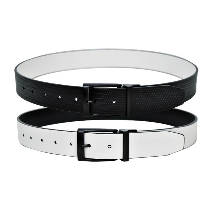 나이키 카본 텍스처 리버서블 블랙화이트 양면 골프 벨트 PS5035