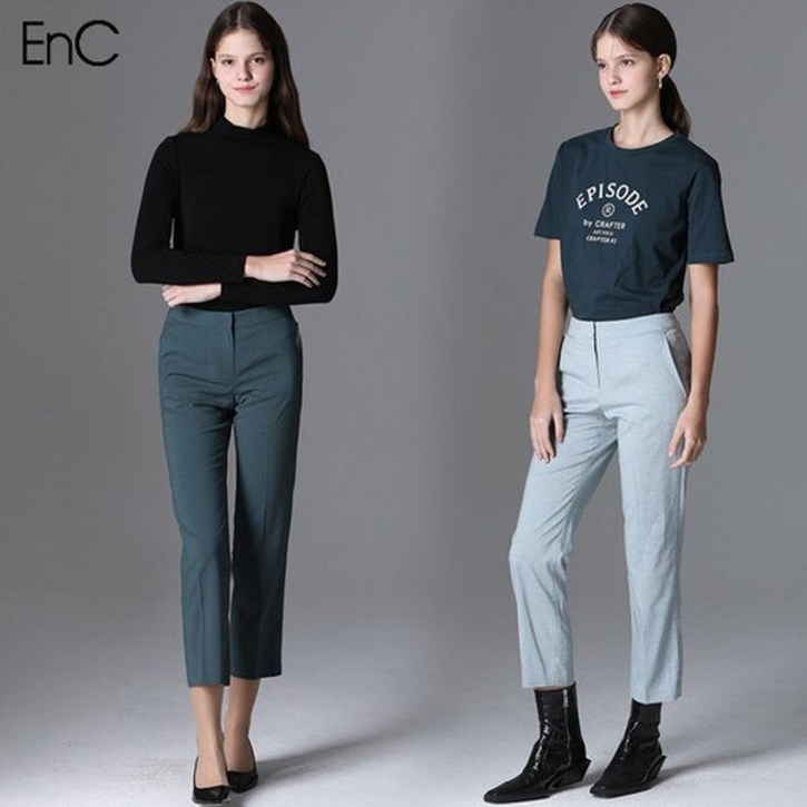 [백화점 정품] EnC 스커트 뱅쇼 베이직 스트레이트 팬츠