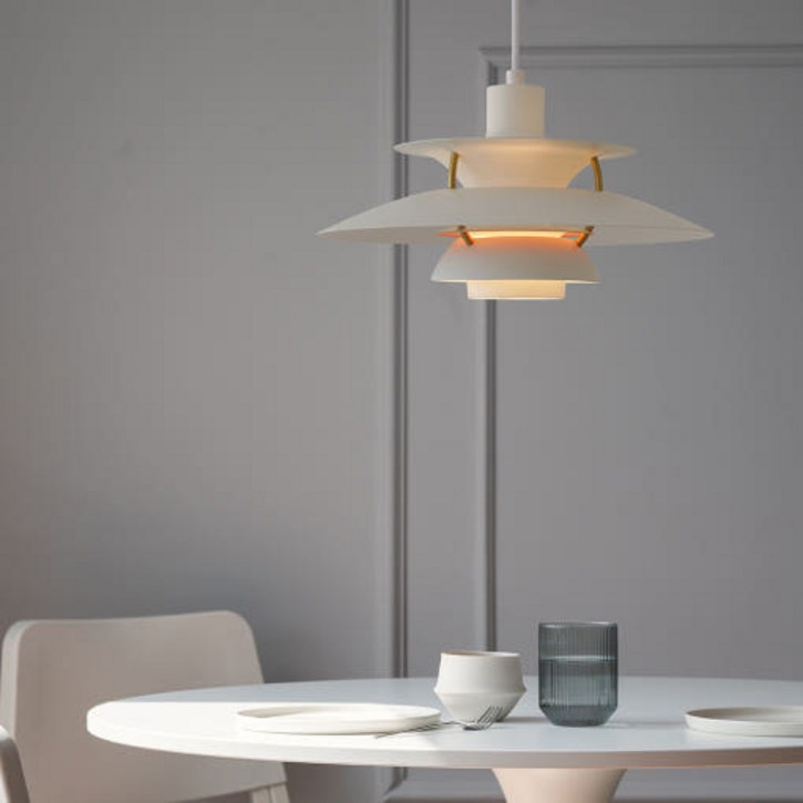 루이스 PH5 폴센 1등 펜던트 식탁등 펜던트조명 인테리어 카페조명 갓 북유럽 주방등 포인트, LED 콘벌브 7W 전구색노란불빛