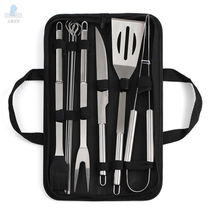 소월상점 바비큐 조리도구 9P 캠핑집게젓가락