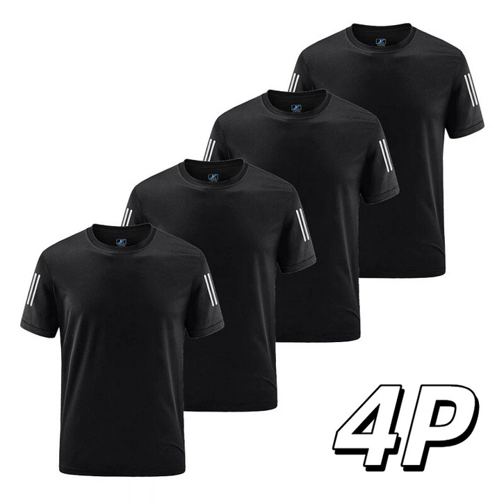 남자 기능성 반팔티셔츠 스판 쿨티 4P 티셔츠 남녀공용 여름용 tanlz119