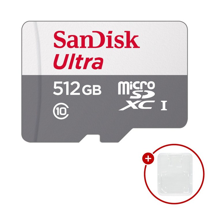 샌디스크 마이크로SD카드 울트라 SDSQUNR512GB SD카드 케이스, 1개, 512GB 샌디스크 마이크로SD카드 울트라 SDSQUNR512GB SD카드 케이스, 1개, 512GB