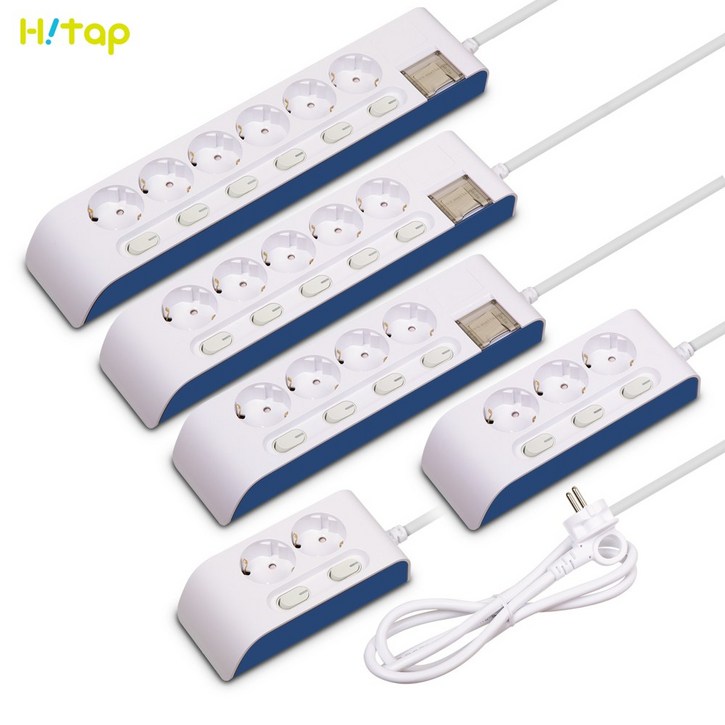 현대일렉트릭 고용량 멀티탭 하이탭 HIPMP 개별 접지 누전차단 안전멀티탭 전기그릴 전기오븐 전자레인지 서버용피씨, 5구1.5미터 HIPMP52N, 1개