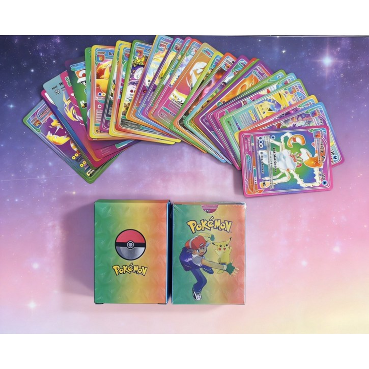 영어판 포켓몬 무지개 반짝이 카드 세트, 레인보우 카드영어판, 1개