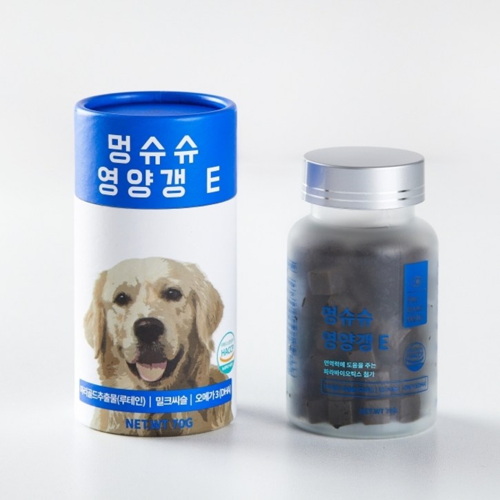 멍슈슈 영양갱E 강아지 눈 눈물 영양제 눈물자국 백내장 예방 루테인 오메가3 밀크씨슬, 1개 멍슈슈 영양갱E 강아지 눈 눈물 영양제 눈물자국 백내장 예방 루테인 오메가3 밀크씨슬, 1개