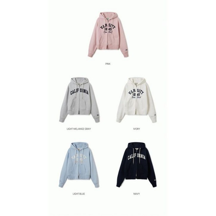 후아유  여성 시그니처 패치 집업   Patch Crop Hood Zipup WHMZF1111F