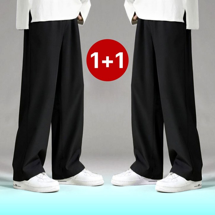 더반디 넓고 시원한 남성 여름 슬랙스 바지 1+1