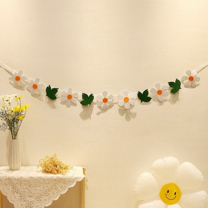 이벤트홀릭 꽃 펠트 가랜드 3종