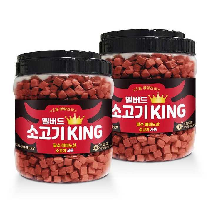 벨버드 대용량 노즈워크 강아지 져키간식 소고기킹 1kg, 2개 벨버드 대용량 노즈워크 강아지 져키간식 소고기킹 1kg, 2개