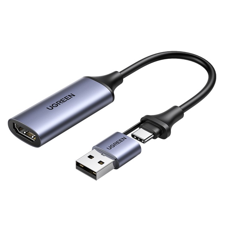 유그린 2in1 USB C타입 HDMI 캡쳐보드, CM489, 1개