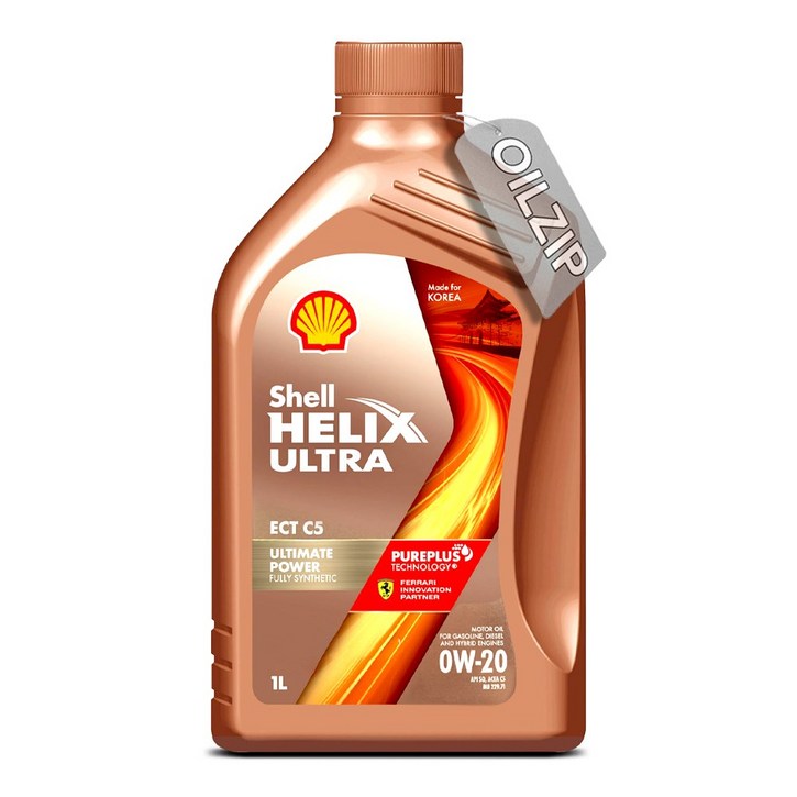 한국쉘정품 쉘 힐릭스 울트라 ECT C5 0W20 1리터ACEA C5, API SQ 100 합성엔진오일, 1L, 0w20, 1개