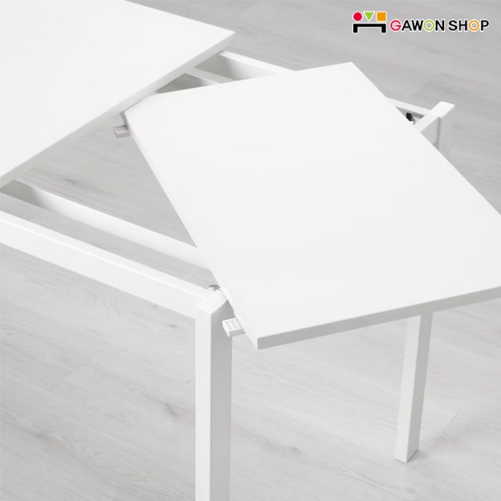 이케아 VANGSTA 2-4인용 확장형 테이블/식탁/책상, 블랙-다크브라운