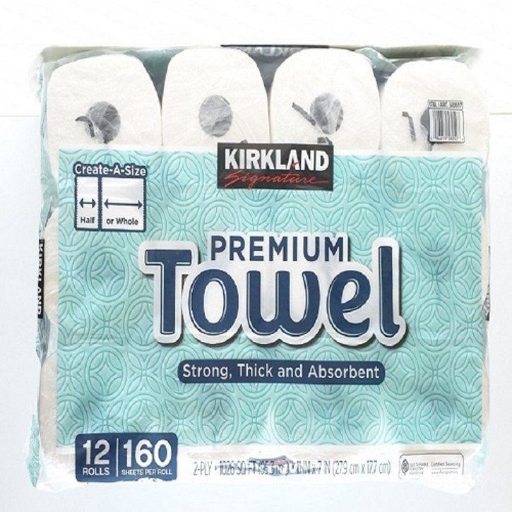 코스트코 커클랜드 부엌 쫀쫀한 키친타올 160매 12롤 종이타올