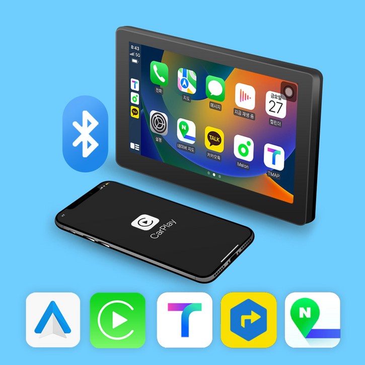 모비디안 DRIVE7 애플 무선 카플레이 안드로이드오토 차량용모니터 7인치, 단일상품, 1GB