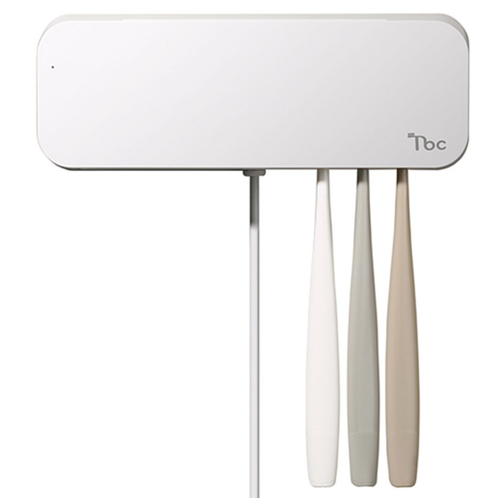 더본케어 칫솔살균기 가정용 히팅살균 UV 칫솔걸이 6개 면도기걸이 무선 휴대용 TBC3000 화이트