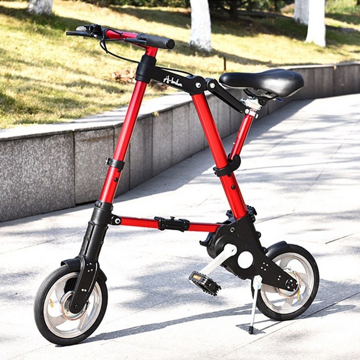 쌍천 접이식 자전거 휴대용 폴딩 ABIKE 초경량 접는 미니 자전거 8 인치 실버