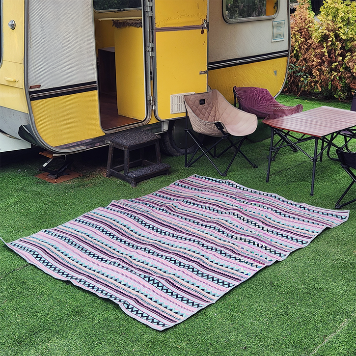 여온 프리미엄 두꺼운 대형 돗자리 매트 휴대용 피크닉매트 텐트 바닥매트 방수 캠핑매트, Rosy Desert(로지데저트)