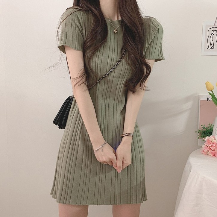 VERIT 데일리 반팔 미니 원피스 갓성비 드레스 VT410