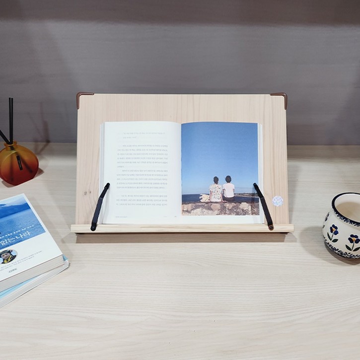 위즈독서대 아이디얼 독서대 원목 책받침대 각도조절 접이식 독서받침대, 블랙