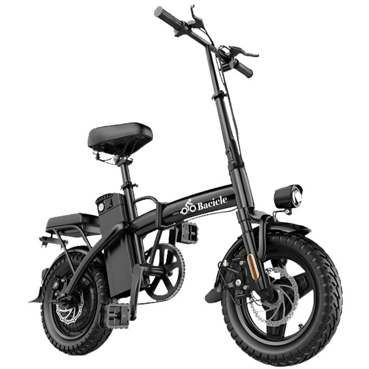 Bacicle 전기자전거 자토바이 접이식 전동 바이크 48V 고출력 모터 경량 배달, 2. 기본형/15Ah/50km 고탄소강, 알루미늄 합금