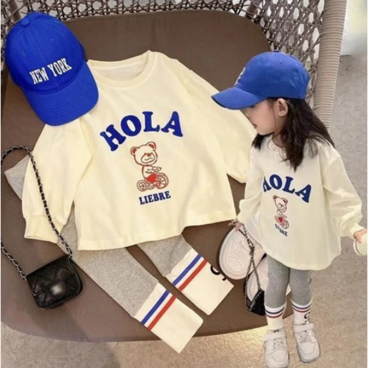 [KC인증 당일출고]베스더스 유아동 여아 봄 가을 간절기 티셔츠 레깅스 상하세트