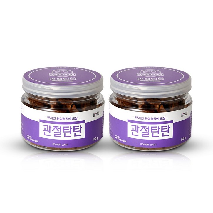 애견 강아지 초록입홍합 슬개골 탈골 관절약 염증 종합영양제 간식 관절탄탄 150g, 관절탄탄, 2개