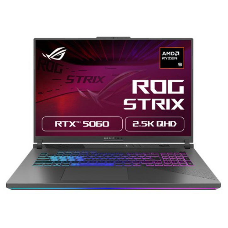 에이수스 2025 ROG 스트릭스 G18 라이젠9 라이젠 9000 시리즈 지포스 RTX 5060, Eclipse Gray, 2TB, 32GB, Free DOS, G814FM-S9020