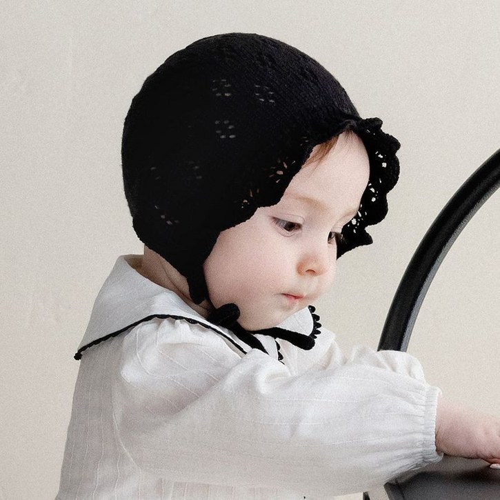 해피프린스 리브 니트 아기 보넷